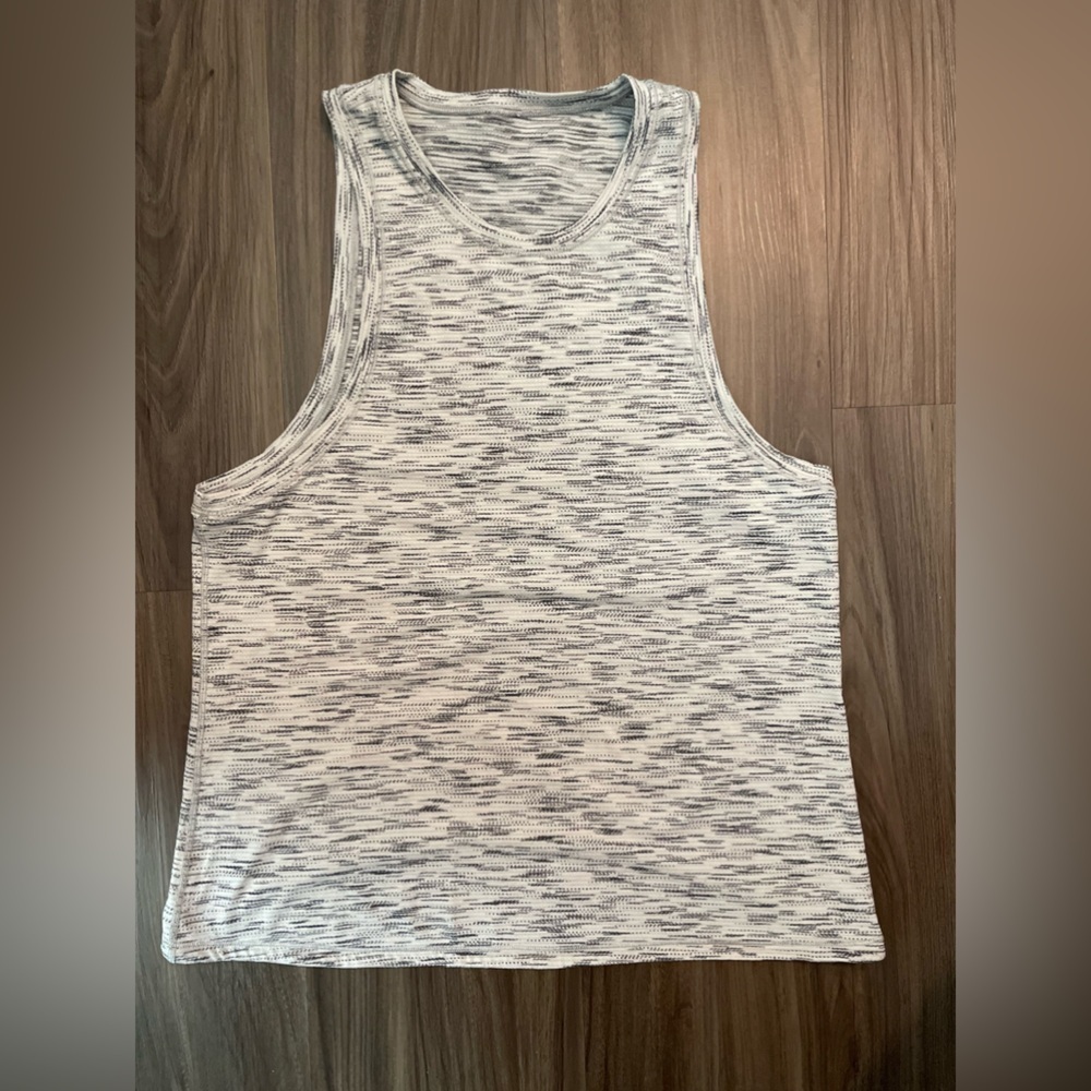 Lululemon Squad Goals Tank Tiger Space Dye Black White size 6 - Picture 9 of 9